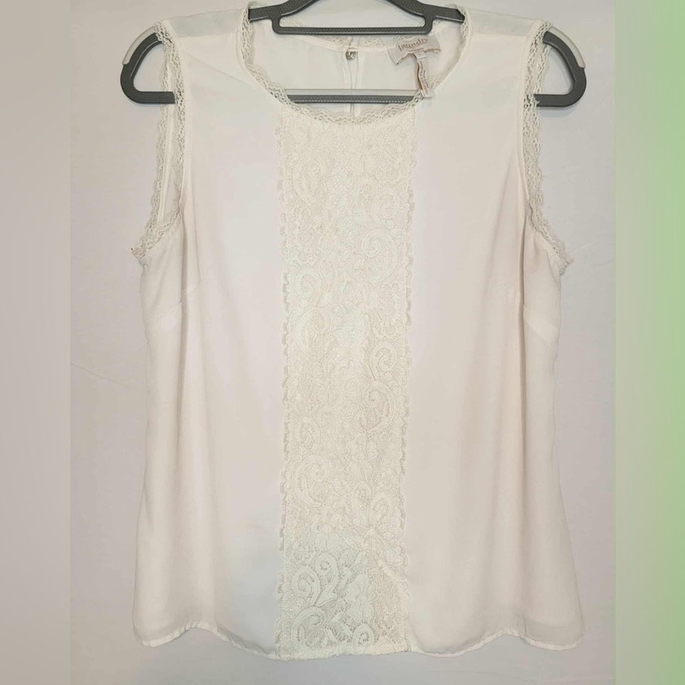 Laundry by Shelli Segal Lace Blouse Size Large